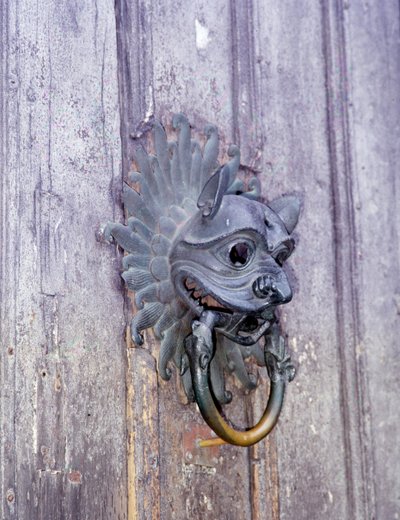 Durham Cathedral Sanctuary Knocker, copy of 12th century bronze original by English School